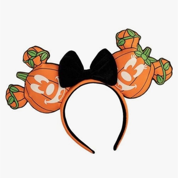 Disney Loungefly Mick-O-Lantern *Glow in the Dark* Headband 🧡🖤🧡🖤 - Picture 6 of 6